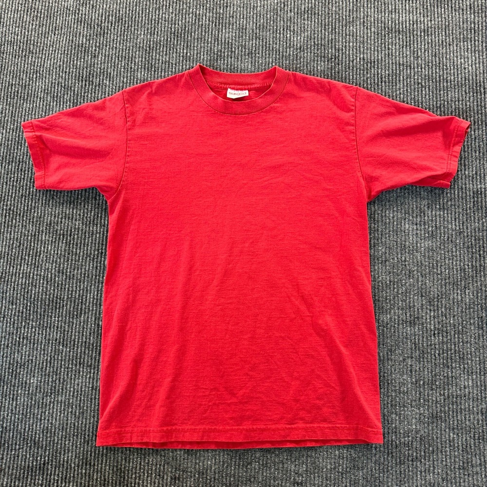 Sunbelt Sportswear T Shirt Size M Red Mens Short Sleeve Crew Neck Basic Tee